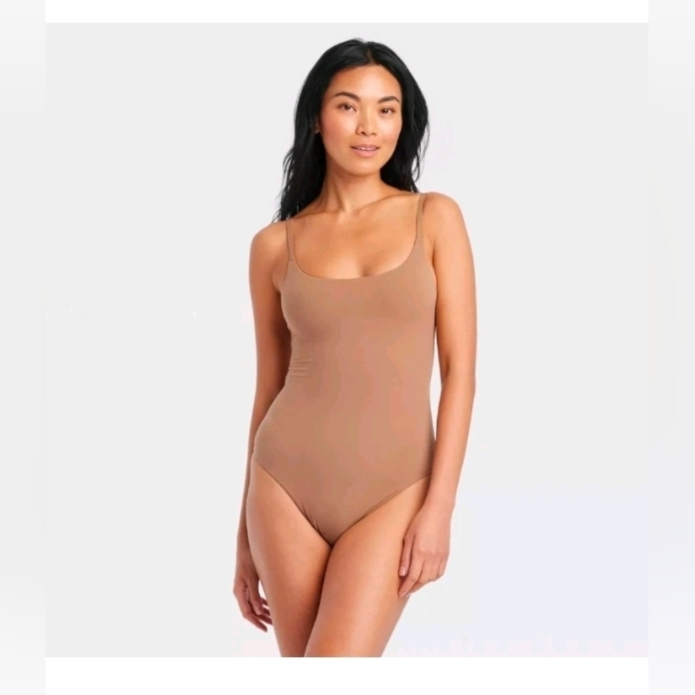 Auden Women's Luxe 4-Way Stretch Cami Bodysuit Adjustable Straps